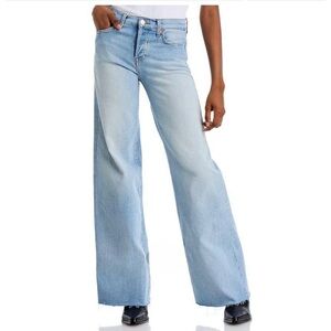 Re-Done Mid Rise Palazzo Light Blue Wide-Leg Jeans size 25